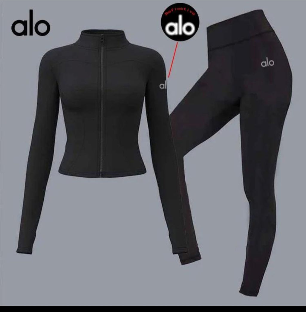 Conjunto Fitness Feminino  leggings Casaco Desportivo Premium